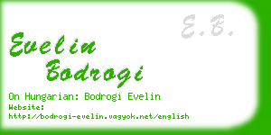 evelin bodrogi business card